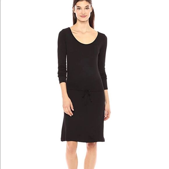 Daily Ritual Black Long Sleeve Drawstring Dress XS - Picture 1 of 9